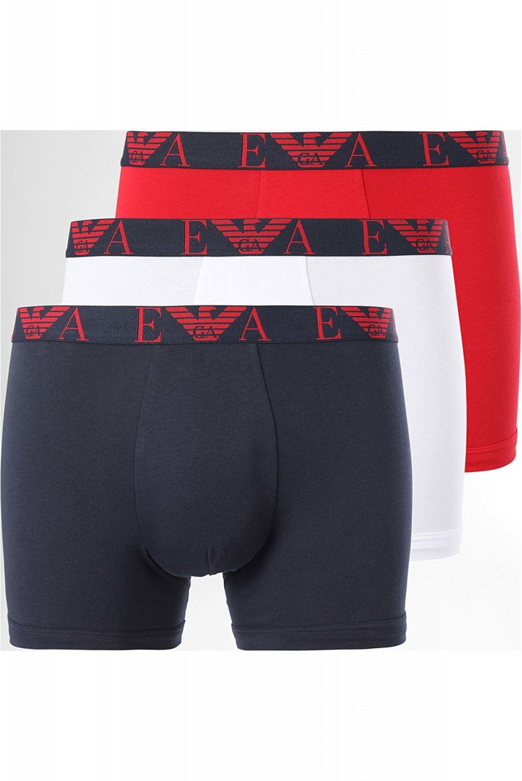 Pack de 3 boxers coton stretch Emporio armani 75236 MARIN/ROSSO LAC/BIAN 111473 4F715