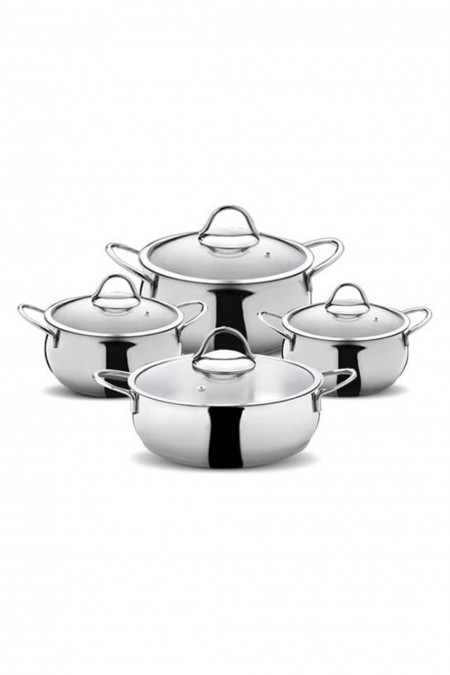 Ensemble de casseroles (8 pièces) - Silver - N1301