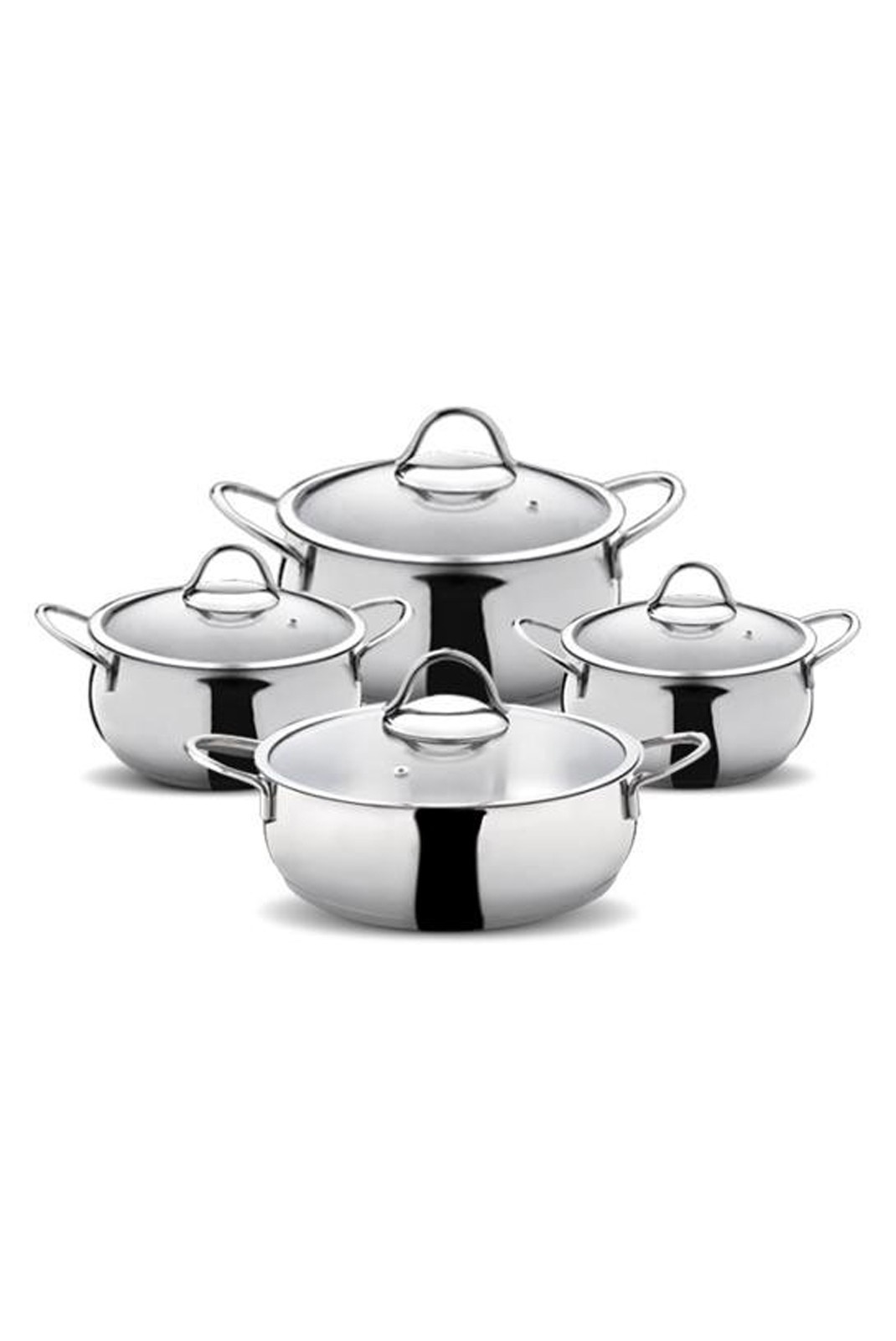 Ensemble de casseroles (8 pièces) - Silver - N1301