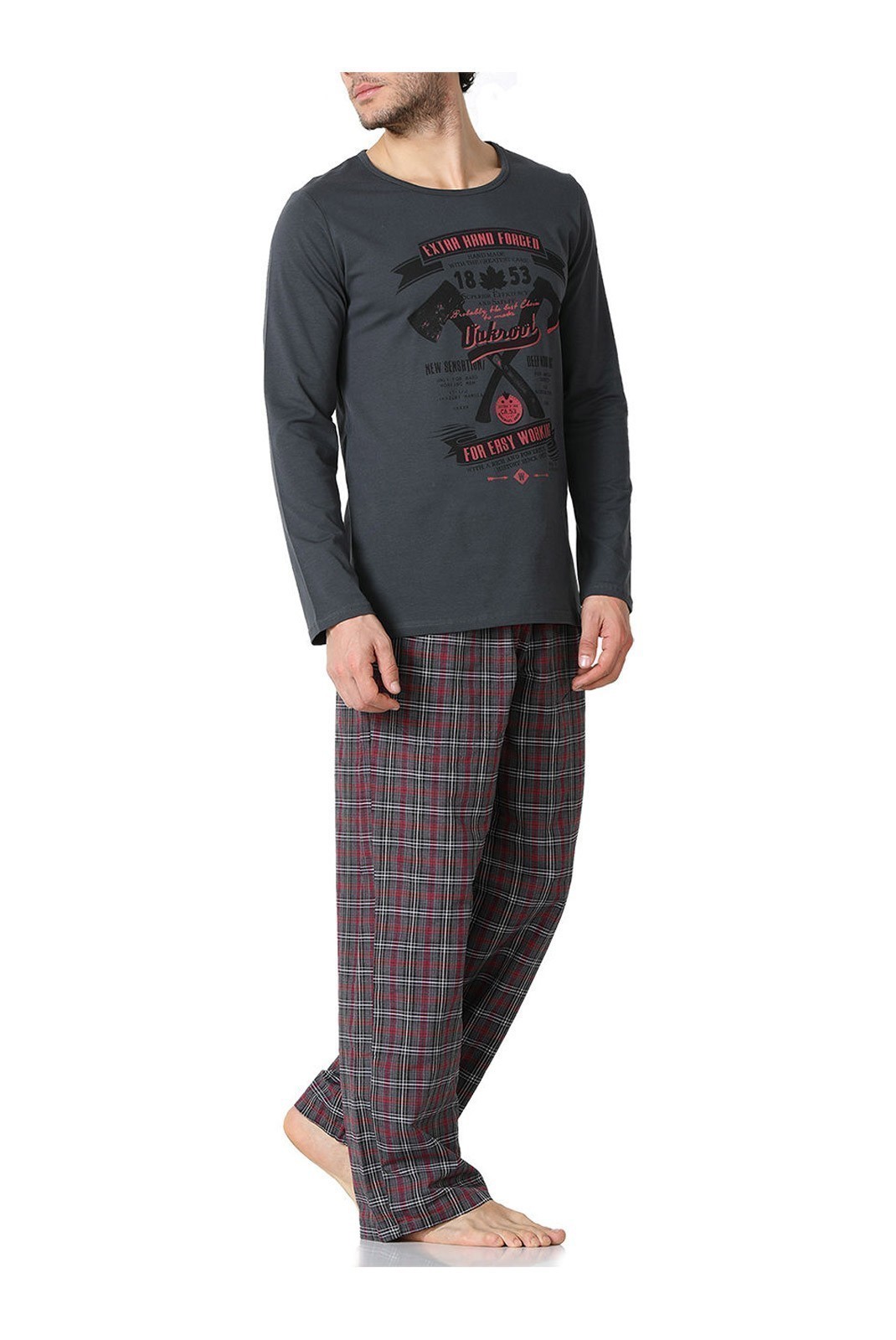 Pyjama - 002-000265 - Fume. Red - Fume / Red - 190MRE1502