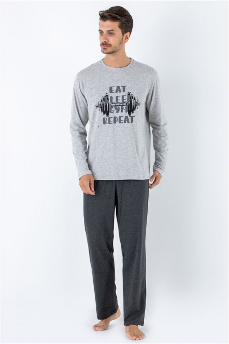 Pyjama - 002-000821 - Grey - Grey - 190MRE1531