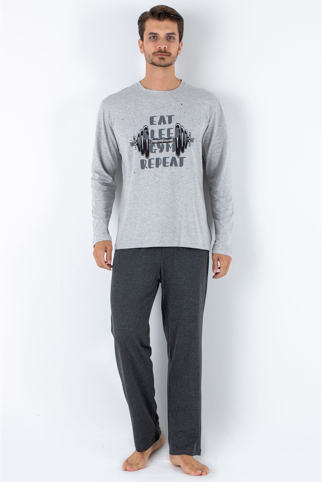 Pyjama - 002-000821 - Grey - Grey - 190MRE1531