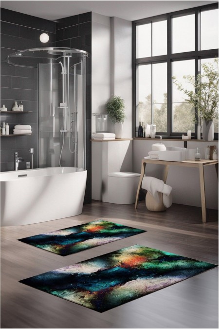 Ensemble de tapis de bain (2 pièces) - Multicolor - W1111