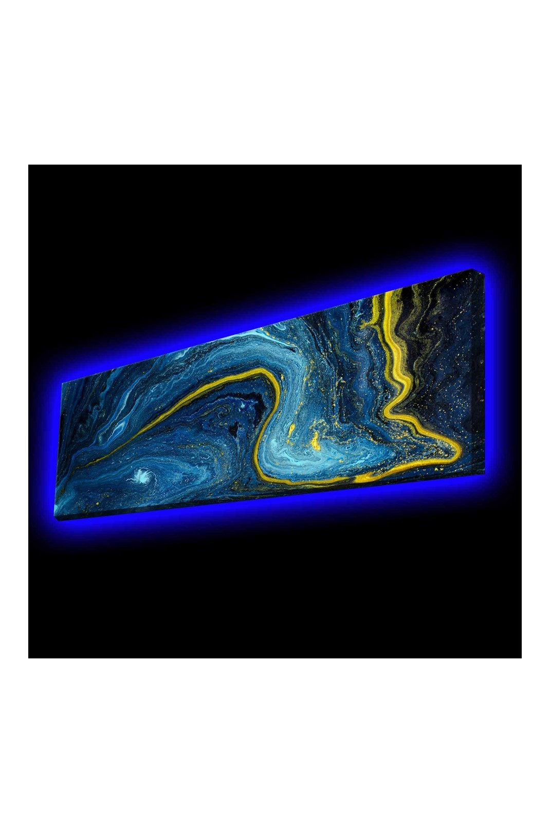 Tableau décoratif sur toile avec éclairage LED - 30x90cm - Multicolor