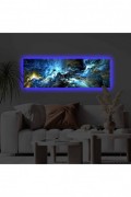 Tableau décoratif sur toile avec éclairage LED - 30x90cm - Multicolor