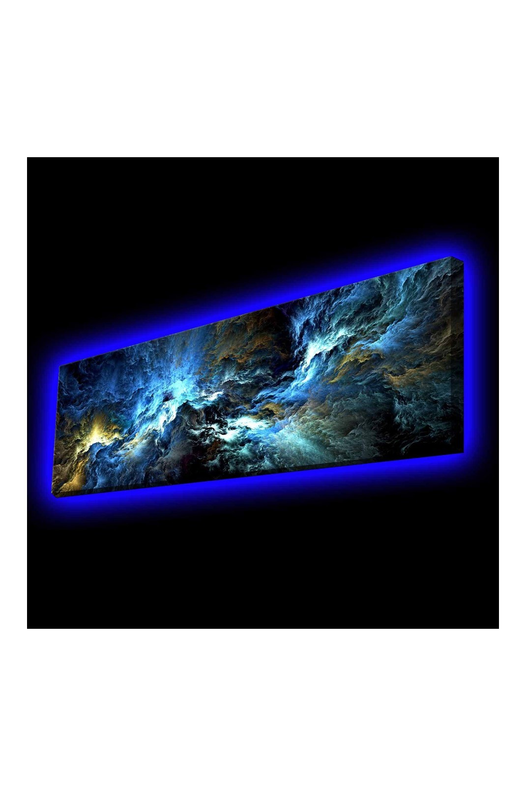 Tableau décoratif sur toile avec éclairage LED - 30x90cm - Multicolor