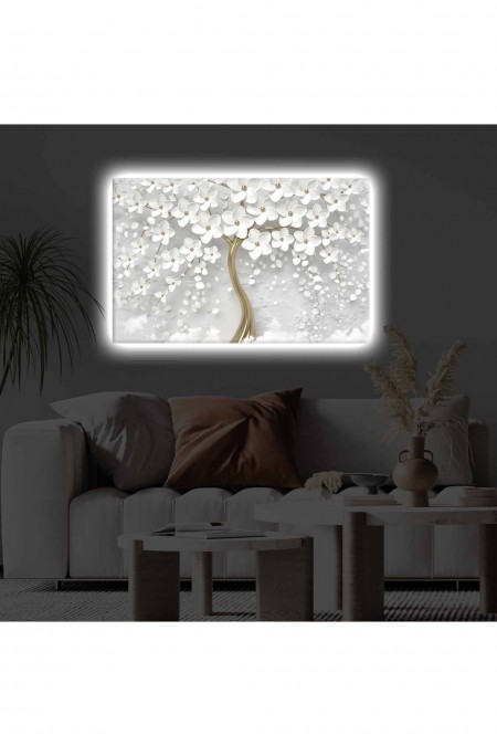 Tableau décoratif sur toile avec éclairage LED - 45x70cm - Multicolor