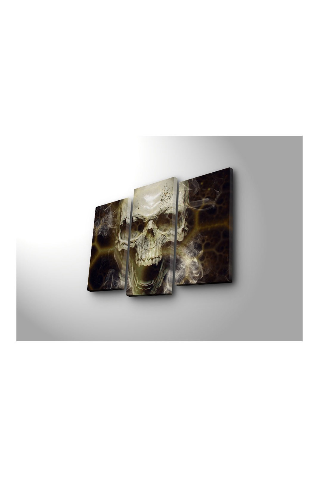 Tableau décoratif sur toile avec éclairage LED (3 pièces) - 20x39cm - Multicolor