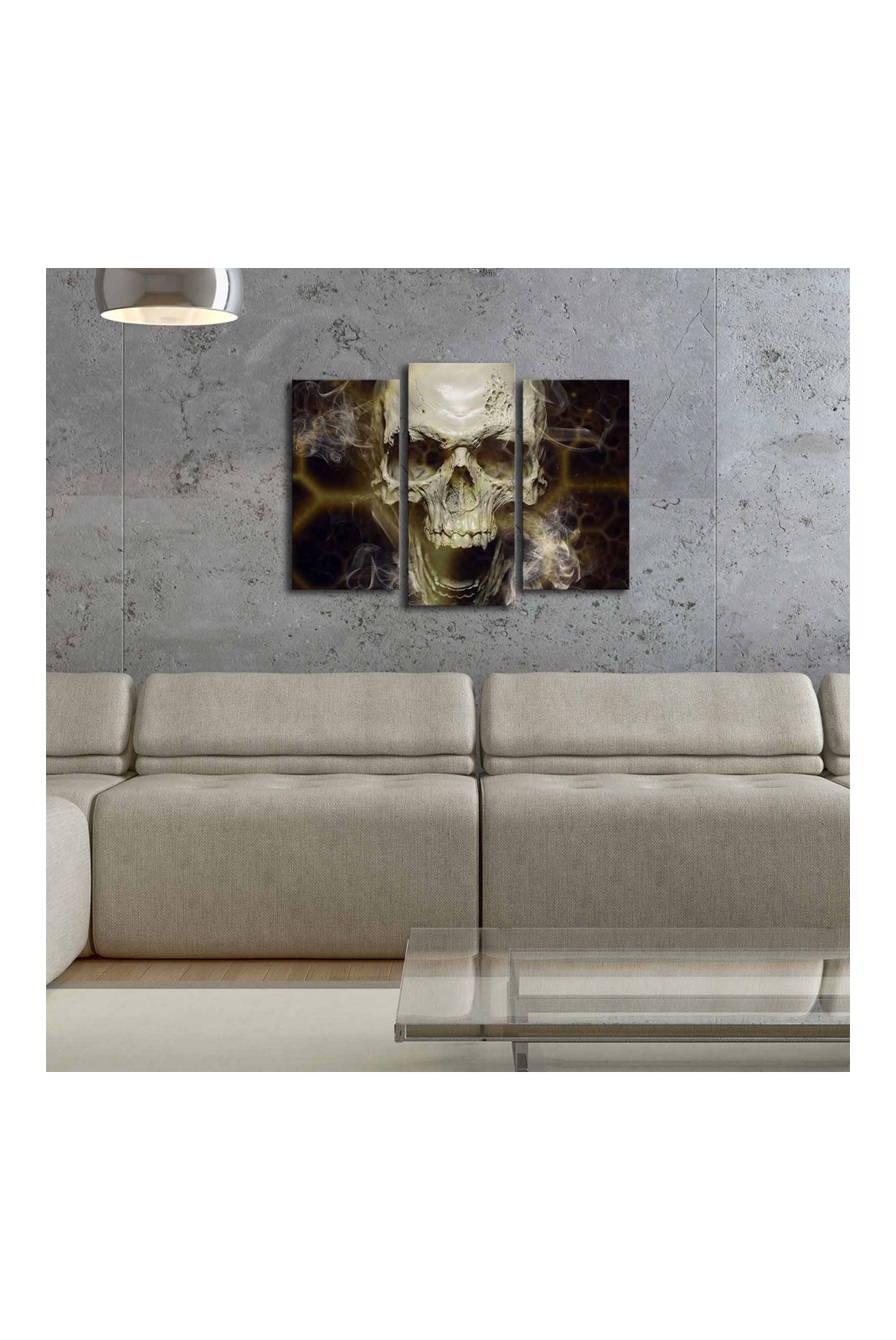 Tableau décoratif sur toile avec éclairage LED (3 pièces) - 20x39cm - Multicolor