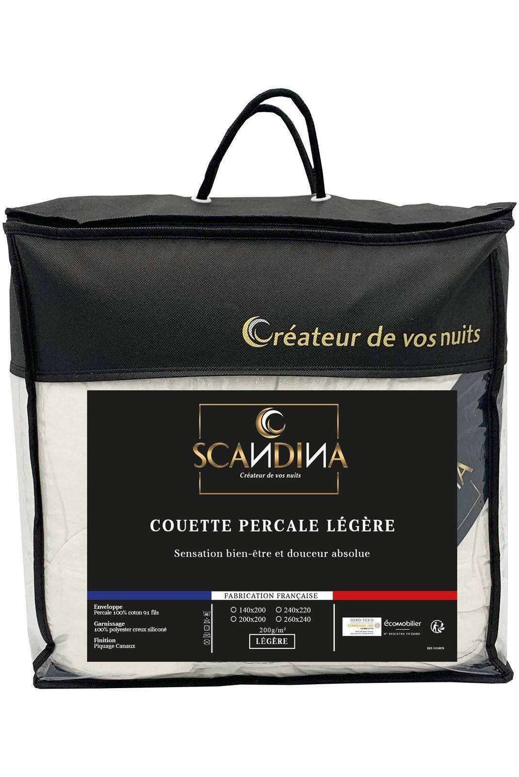 Couette légère ''Qualité Hotelière ''Scandina Premium  - 200x200cm - 53119214