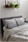 Oreiller Moelleux Vichy Gris - 60x60cm - 73131171