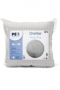 Oreiller Moelleux Vichy Gris - 60x60cm - 73131171