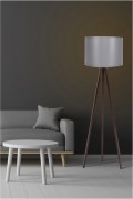 Lampadaire - Grey / Walnut - H1103