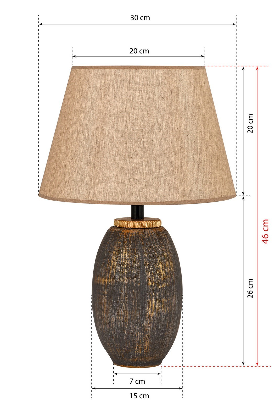 Lampe de table - Brown / Gold - Y1591