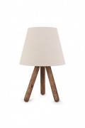 Lampe de table - White / Walnut - N1657