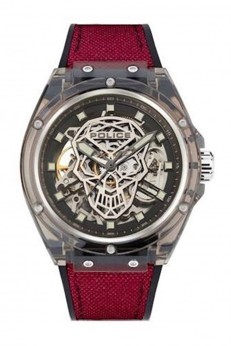 Montre Quartz - POLICE - Transparent/Grey/Red