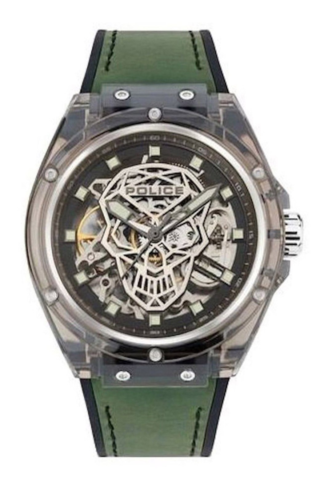 Montre Quartz - POLICE - Transparent/Grey/Green