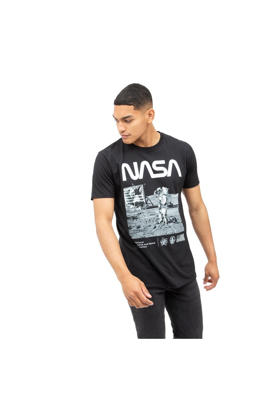 T-SHIRT - NASA - Salute - Black - AIMTS016BLK