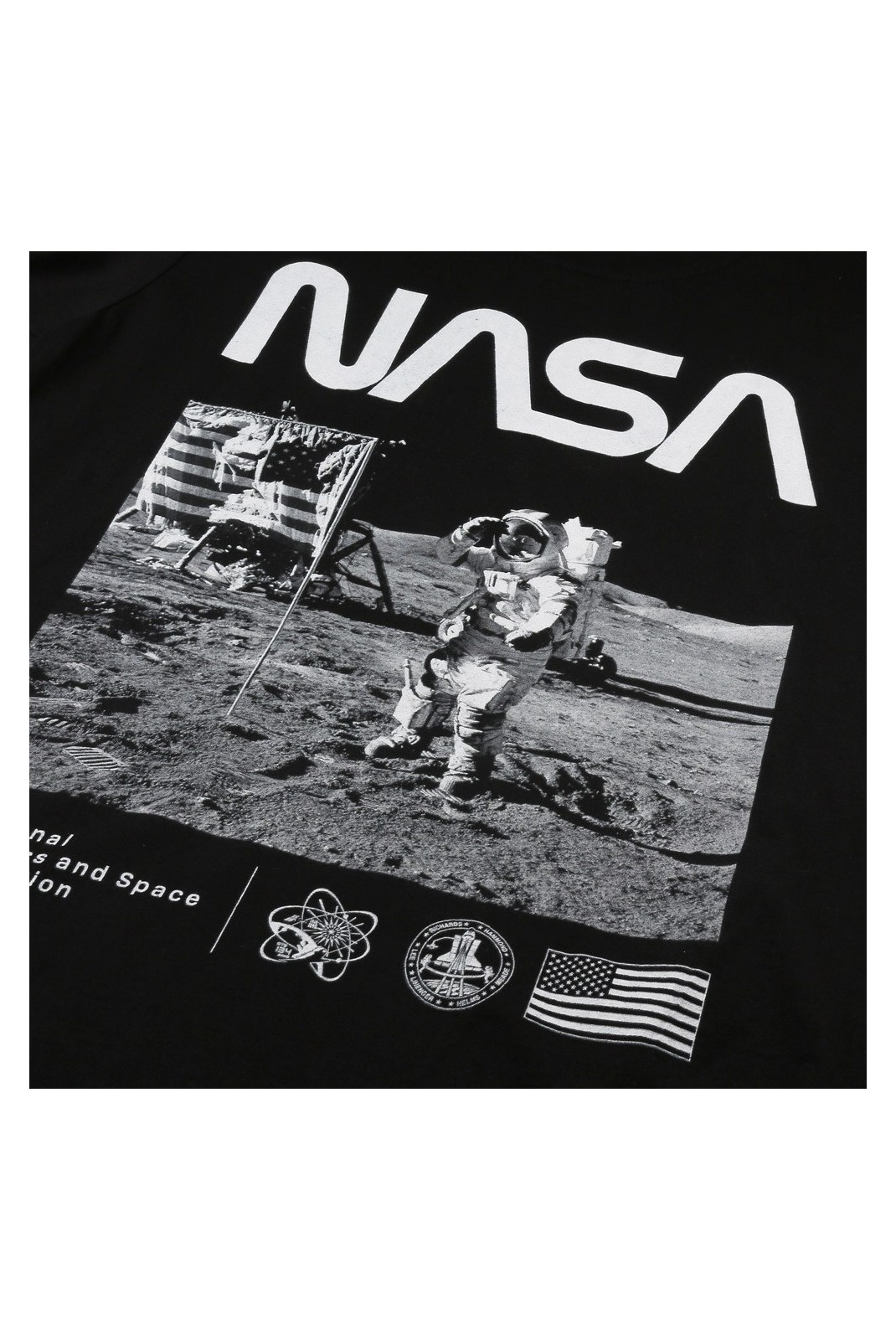 T-SHIRT - NASA - Salute - Black - AIMTS016BLK