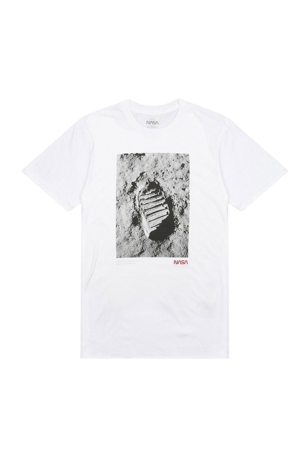 T-SHIRT - NASA - One Step - White - AIMTS028WHT