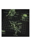 T-SHIRT - NASA - Shuttle Schematic - Black - AIMTS030BLK