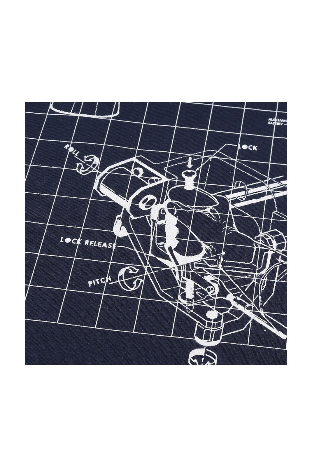 T-SHIRT - NASA - Shuttle Schematic - Navy - AIMTS030NVY