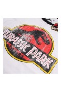 T-SHIRT - JURASSIC PARK - Distressed Logo - White/Black - GBMTS347WBL