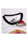 T-SHIRT - JURASSIC PARK - Distressed Logo - White/Black - GBMTS347WBL