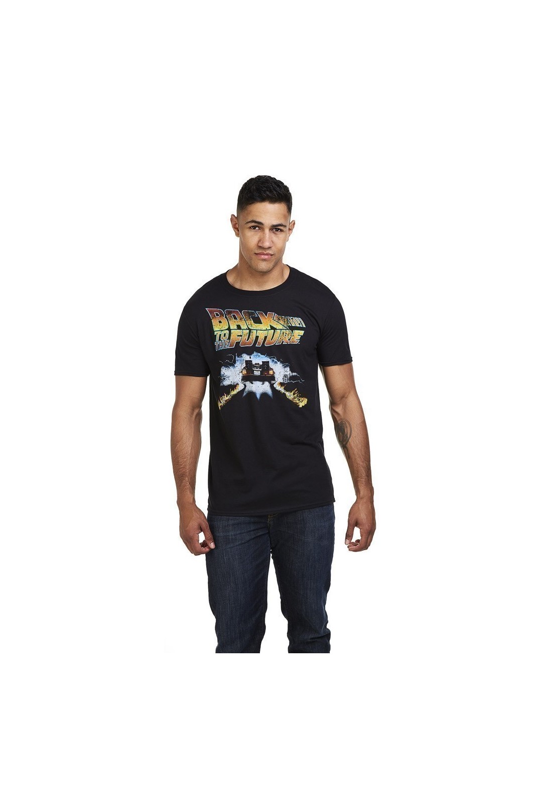 T-SHIRT - BACK TO THE FUTURE - Delorean - Black - GBMTS379BLK