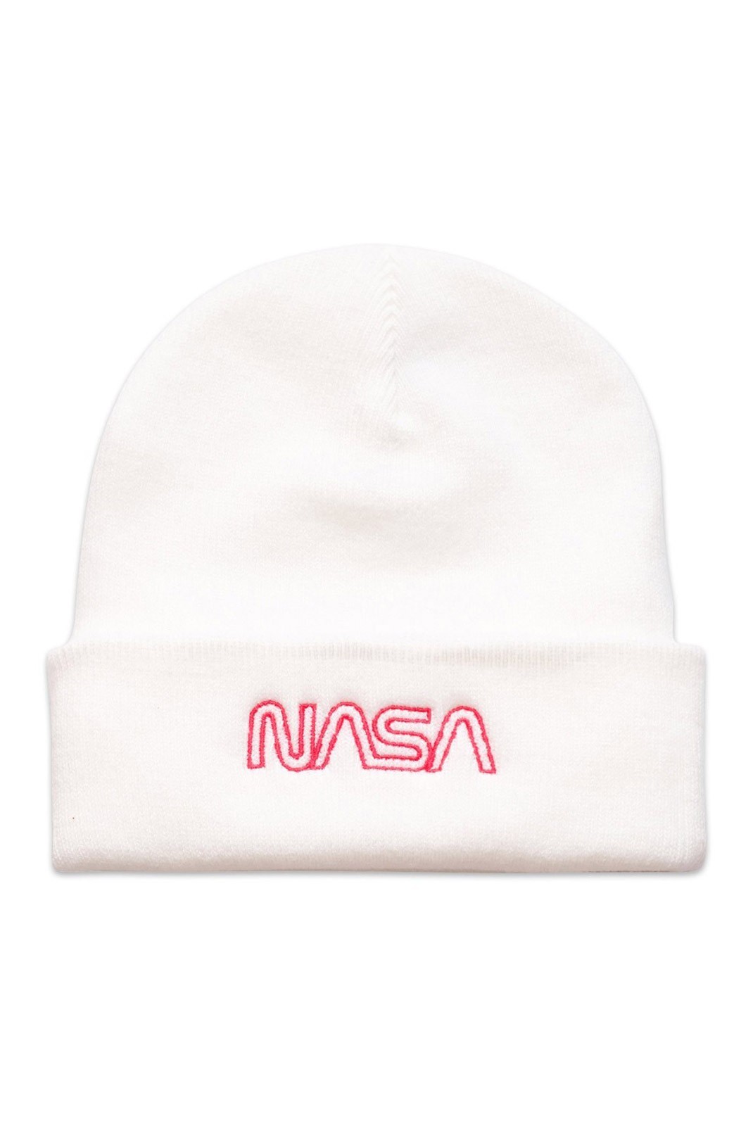 Bonnet - NASA - Outline Logo - White - TRMBH041WHT