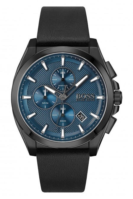 Montre Quartz - Peau de vache - Hugo Boss - Black/Blue - 1513883