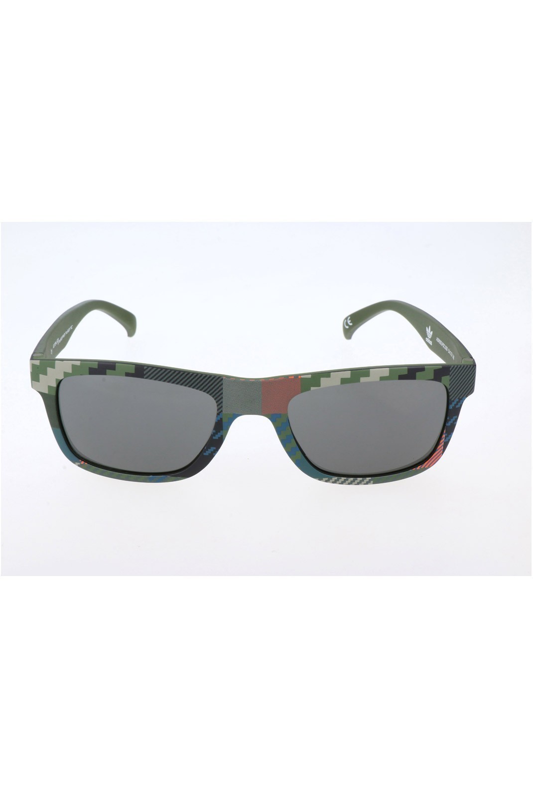 Lunettes de soleil - ADIDAS - Black And Green Camouflage/Red Top Line Mirror