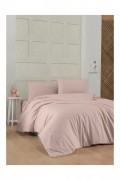 Ensemble de housse de couette Ranforce pour lit king size - 240x220cm / 60x60cm - Dusty Rose