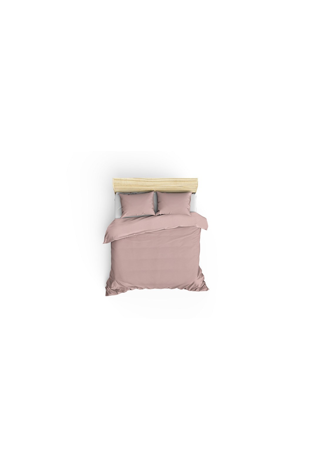 Ensemble de housse de couette Ranforce pour lit king size - 240x220cm / 60x60cm - Dusty Rose