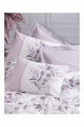 Ensemble de housse de couette Ranforce pour lit king size - 240x220cm / 60x60cm - Lilac / White