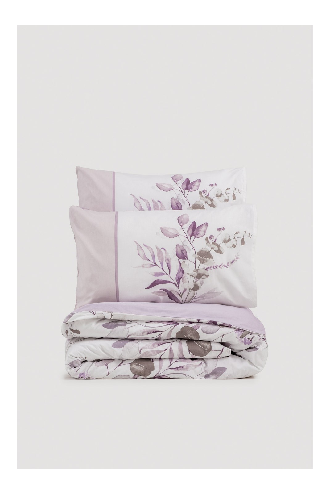 Ensemble de housse de couette Ranforce pour lit king size - 240x220cm / 60x60cm - Lilac / White