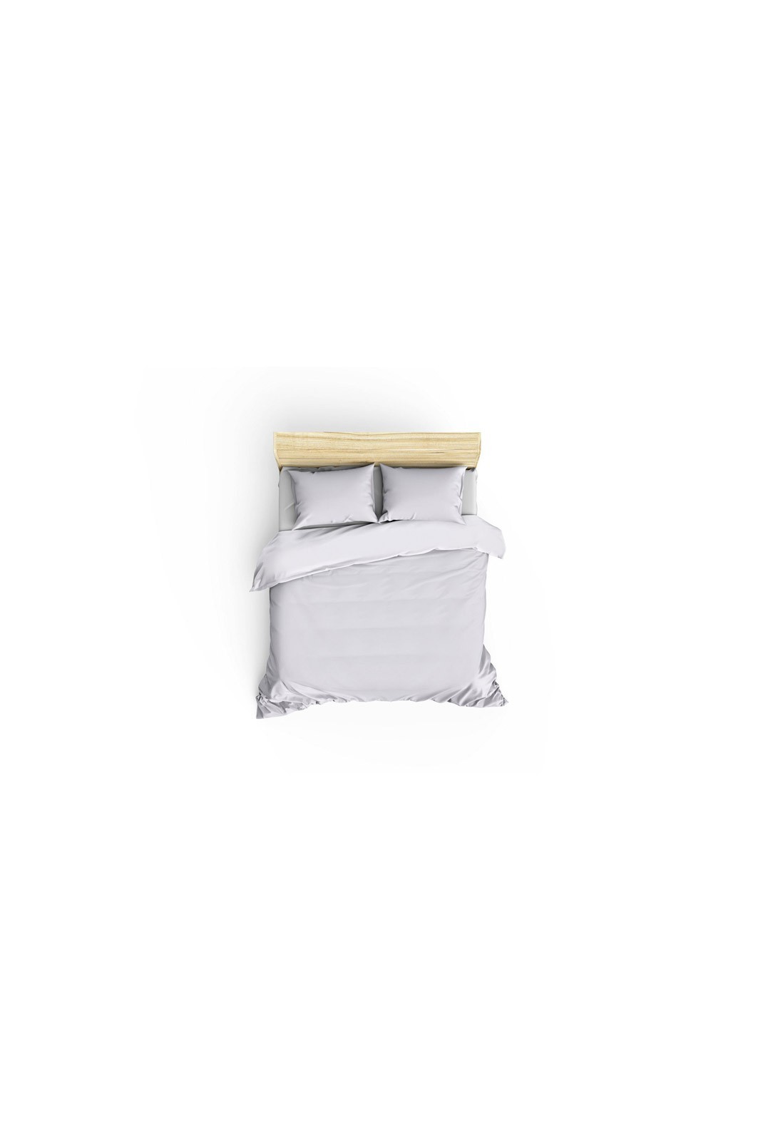 Ensemble de housse de couette en satin pour lit super king size - 260x220cm / 60x60cm - White