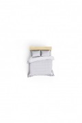 Ensemble de housse de couette en satin pour lit super king size - 260x220cm / 60x60cm - White