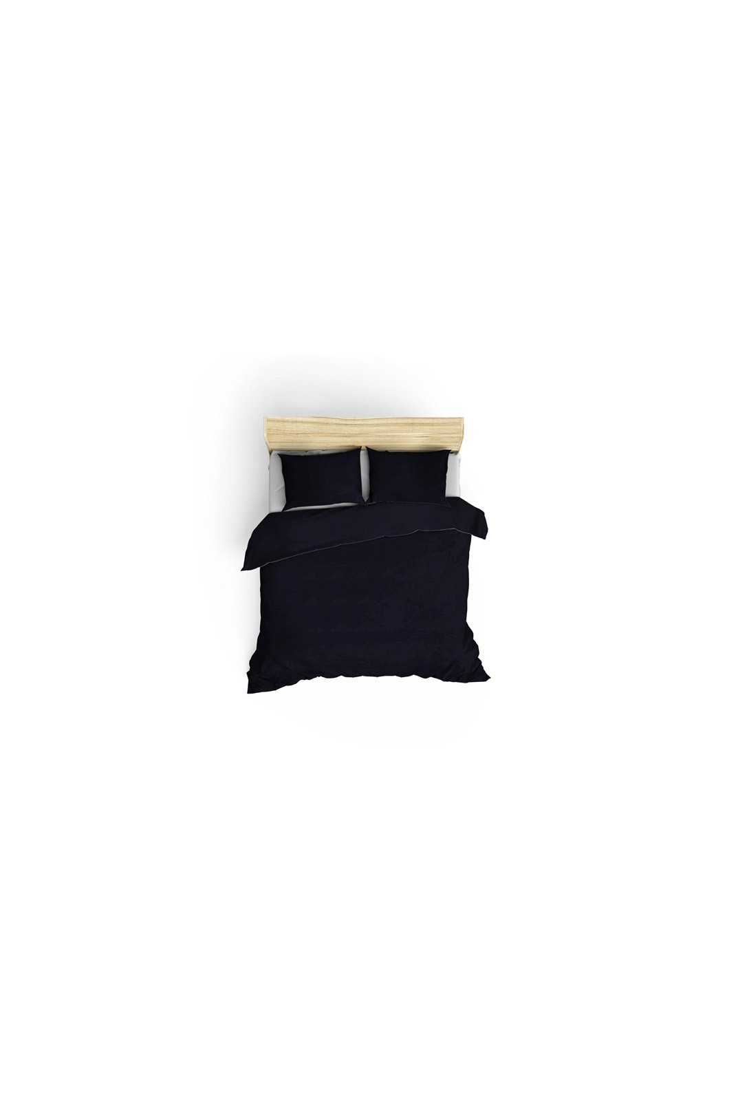 Ensemble de housse de couette en satin pour lit super king size - 260x220cm / 60x60cm - Dark Blue