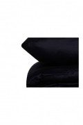 Ensemble de housse de couette en satin pour lit super king size - 260x220cm / 60x60cm - Dark Blue