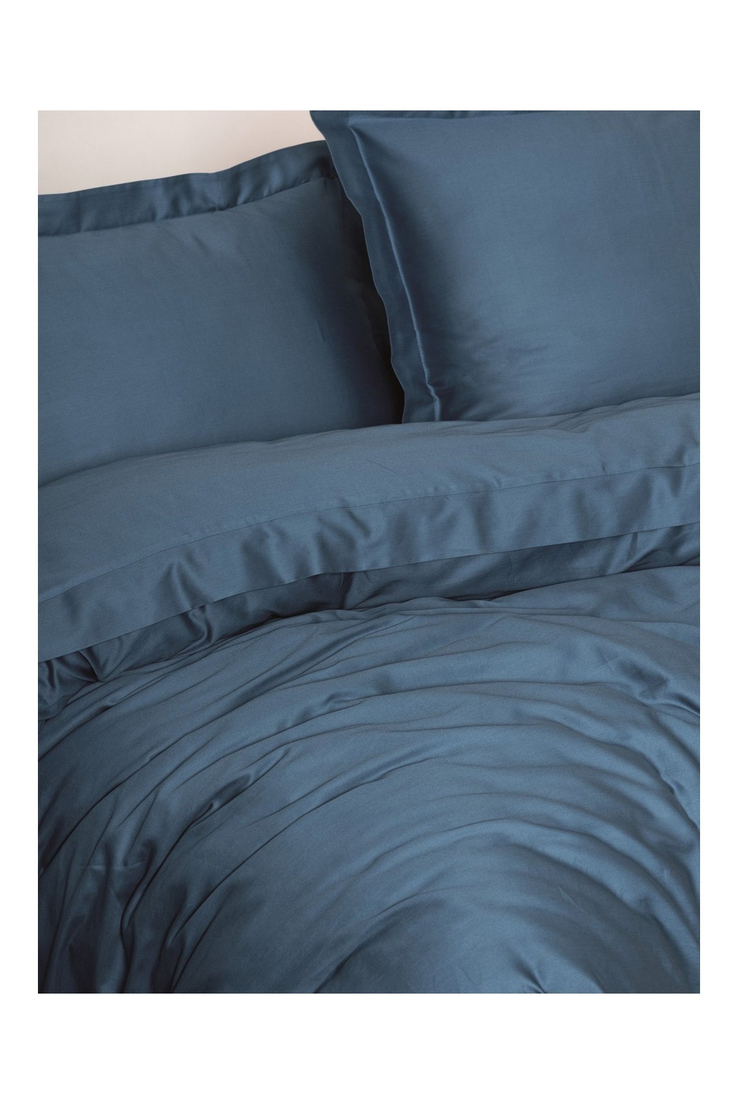 Ensemble de housse de couette en satin pour lit super king size - 260x220cm / 60x60cm - Blue