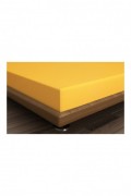 Drap-housse simple Ranforce - 90x190+25cm - Mustard