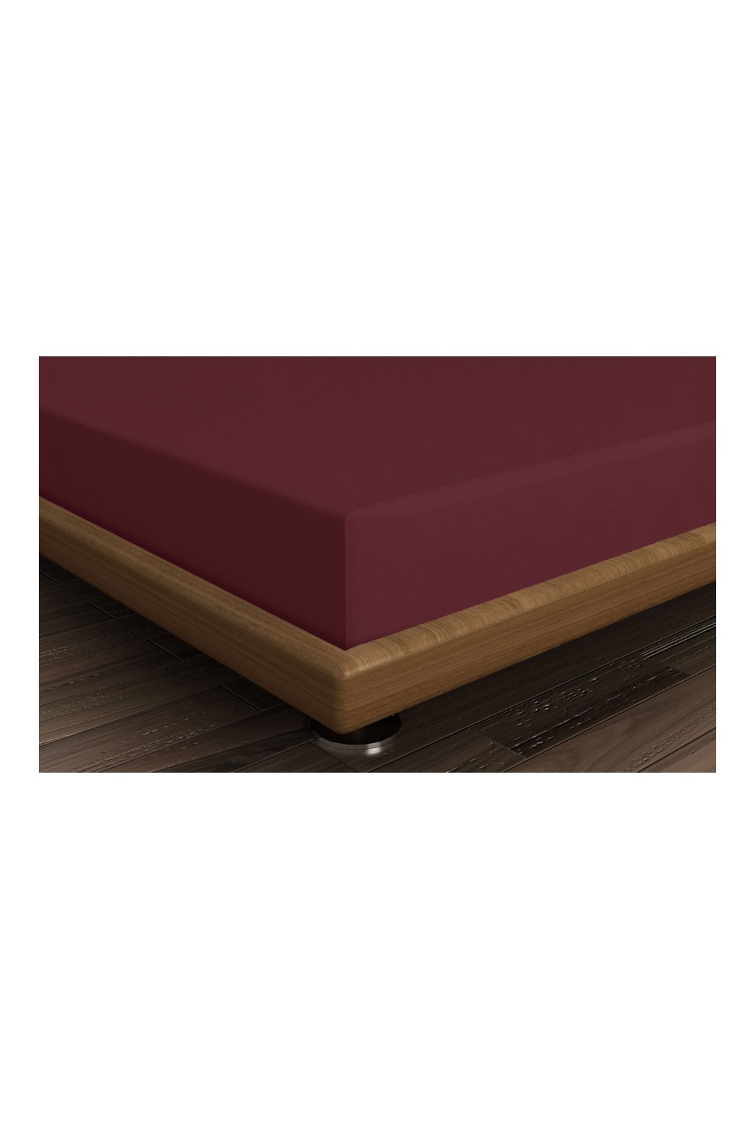 Drap-housse simple Ranforce Small - 90x190+30cm - Maroon