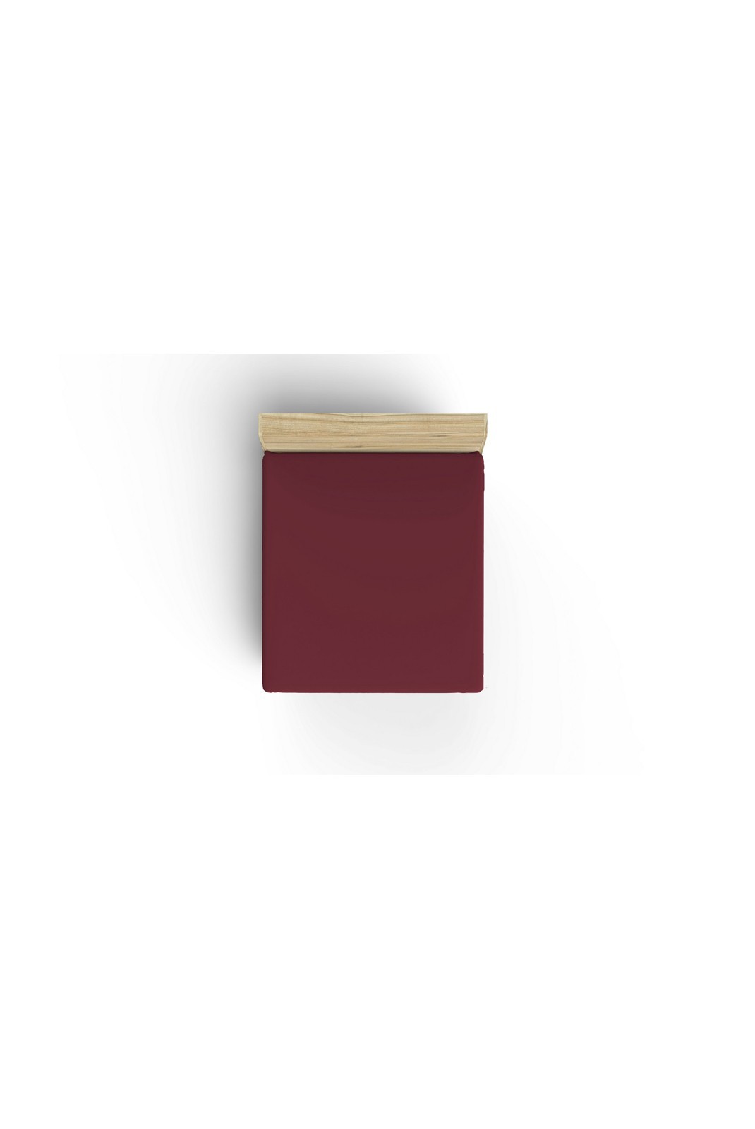 Drap-housse simple Ranforce - 90x200+30cm - Maroon