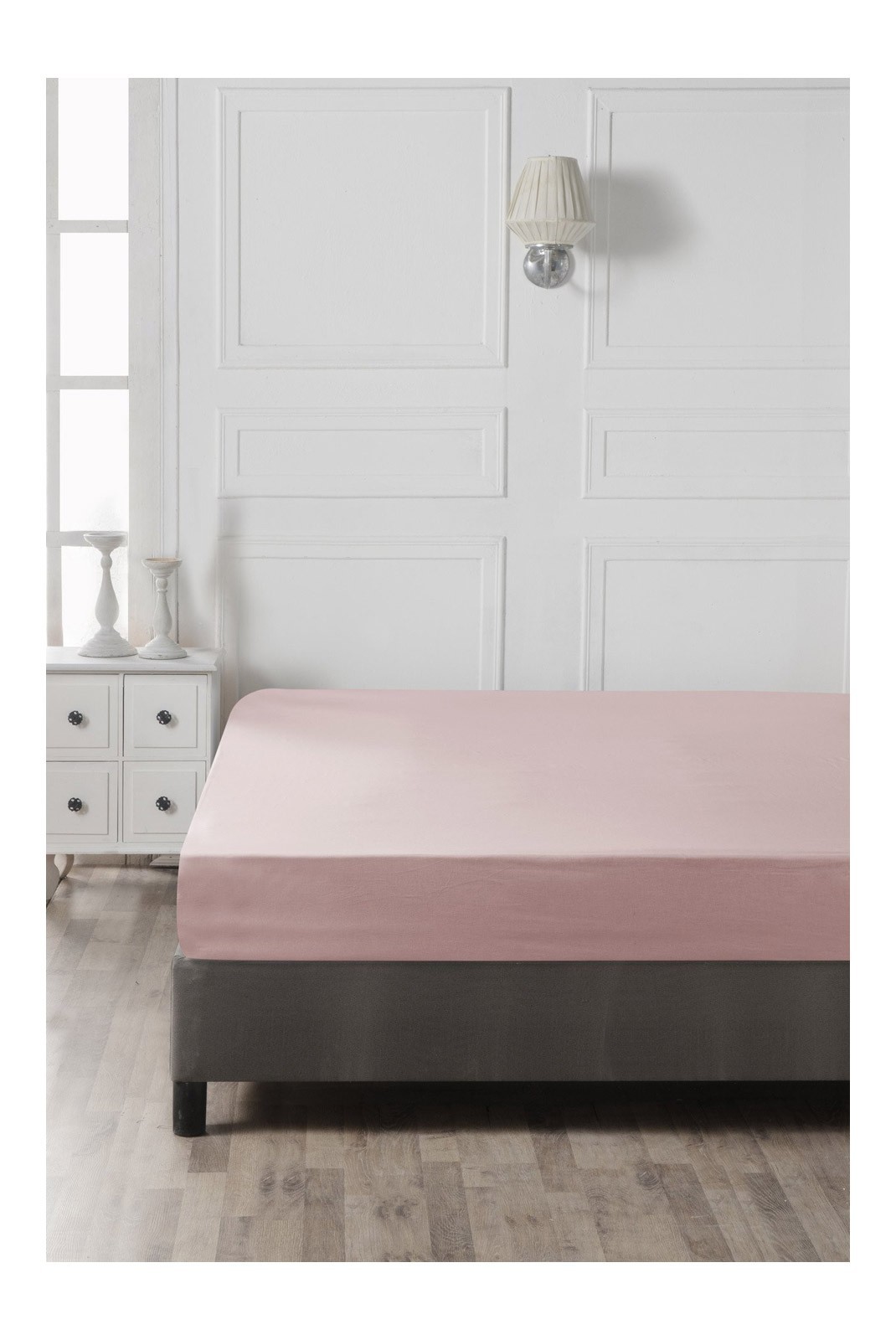 Drap-housse Ranforce King - 160x200+30cm - Dusty Rose