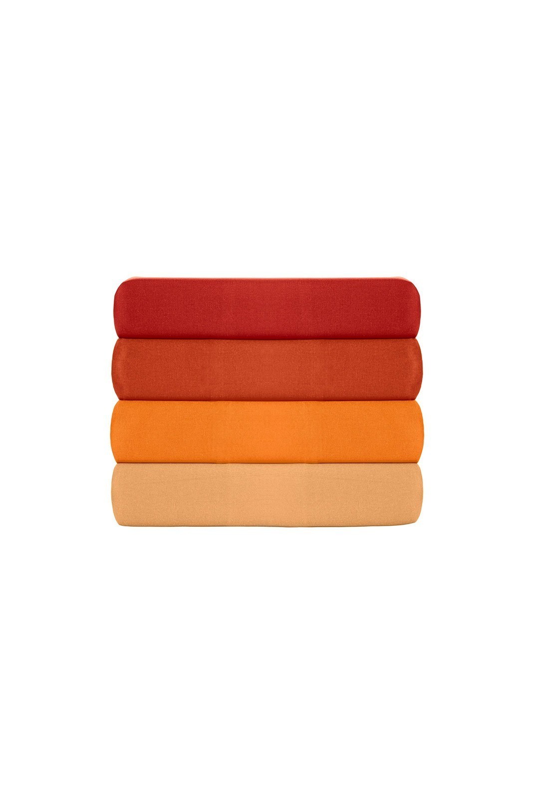 Drap-housse simple - 90x190+30cm - Orange - 2110