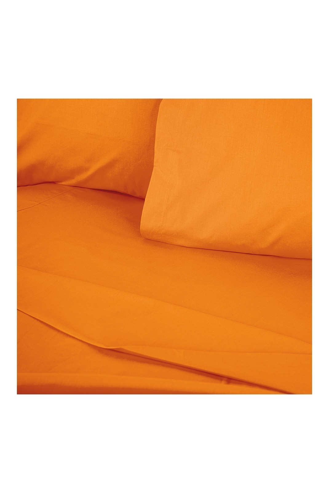 Drap-housse - 160x200+30cm - Orange - 2110