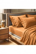 Drap-housse - 180x200+30cm - Orange - 2111